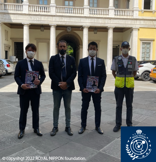 イタリア警察協会会長、イタリア警察ボランテイア協会会長と