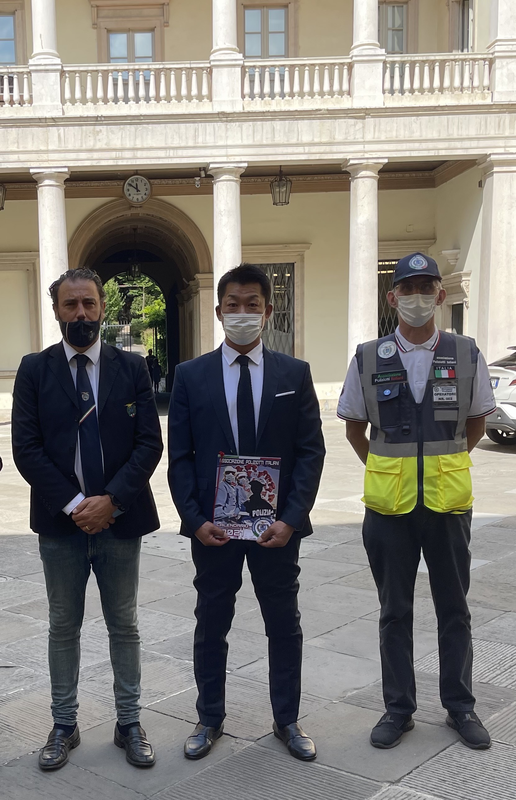 イタリア警察協会会長、イタリア警察ボランテイア協会会長と